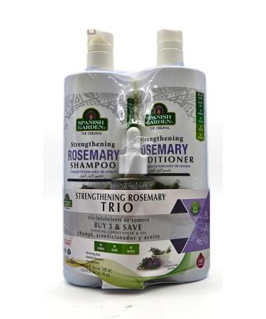 | Hair Strengthening Rosemary Shampoo & Conditioner & Hair Oil Set White