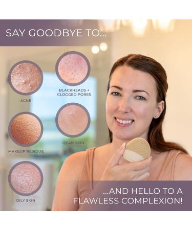 Nourivibe Facial Cleansing Brush | Waterproof Silicone Scrubber | Sonic Ultra-Soft Exfoliator | Deep Pore Massager for Clear Skin - Buy Online on GoSupps.com