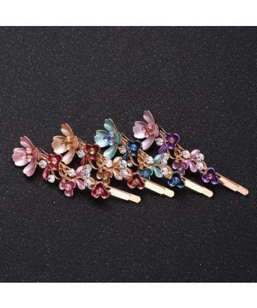 minkissy Rhinestones Hairpin Vintage Barrette Bobby Pin Elegant Headdress for Women Girls (blue Pink Purple Coffee Each Two) - Buy Online on GoSupps.com