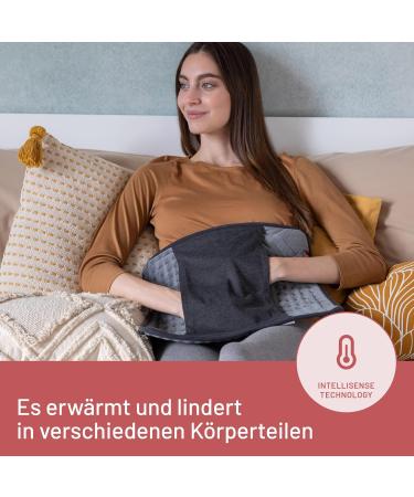 Imetec IntelliSense Comfort Heating Pillow | Multi-Purpose Electric Cushion for Back & Stomach | Hypoallergenic Fast Heating 5 Temperatures Washable | 40x35 cm - Buy Online on GoSupps.com