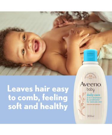 Aveeno Baby Daily Care 2-in-1 Shampoo and Conditioner Cream 300 ml - Gentle Cleansing for Baby's Hair - Pack of 1 - Buy Online on GoSupps.com