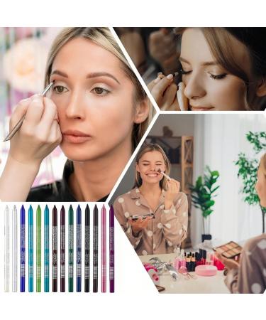 Colored Eyeliner | 14 Waterproof Makeup Pencils - Long-Lasting Pencil - For Women Wives Girlfriends Makeup Enthusiasts Beginners Parties Cosplay Everyday Life Christmas - Buy Online on GoSupps.com