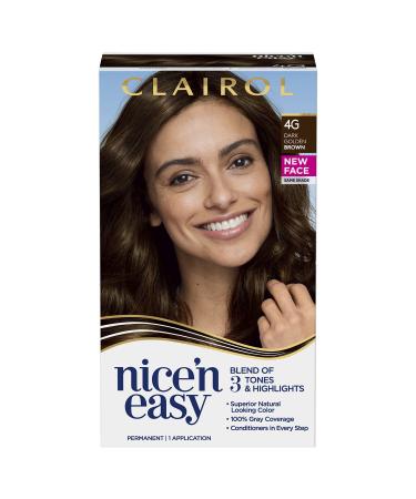 Clairol Nice'n Easy Permanent Hair Dye  4G Dark Golden Brown Hair Color  Pack of 1 4G Dark Golden Brown 6.26 Fl Oz (Pack of 1)