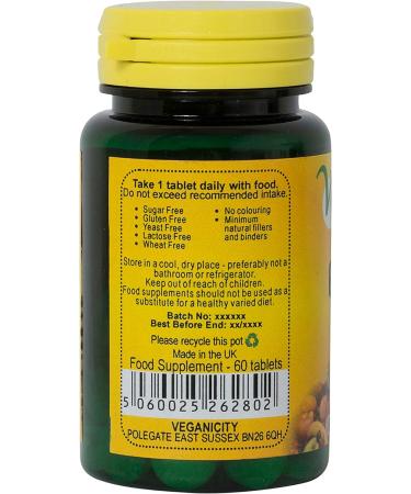 Veganicity Gotu Kola 600mg : Women's Health Herbal Supplement - 60 Tablets in a Planet-Friendly 99% Recycled Pot - Buy Online on GoSupps.com