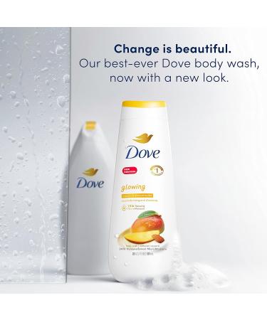 Dove Body Wash Glowing Mango & Almond Butter 4 Count for Renewed Healthy-Looking Skin Gentle Skin Cleanser with 24hr Renewing MicroMoisture 20 oz - Buy Online on GoSupps.com
