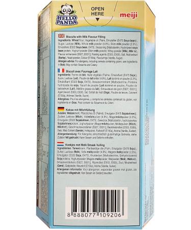 Meiji Hello Panda Milk Cream Filled Biscuits 50 g - Buy Online on GoSupps.com