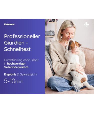 Vetasan 1x Giardia Quick Test for Dogs & Cats | Professional Giardia Test | 98.3% Accuracy | Fast & Reliable Giardia Testing - Buy Online on GoSupps.com