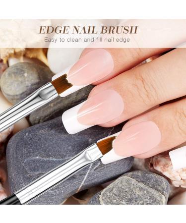 French Nail Trimmer Set with V Smile Line Cutter and Nail Brush - Stainless Steel Manicure Tools for DIY Nail Art (Silver) - Buy Online on GoSupps.com