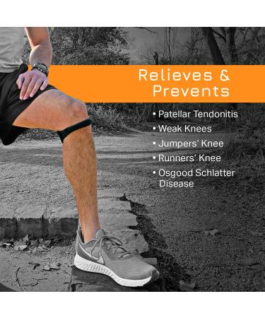 Cho-Pat Original Knee Strap - Patella Support for Runner's Knee, Jumper's Knee, Osgood Schlatter's - Black, Medium (1 Pair) - Buy Online on GoSupps.com