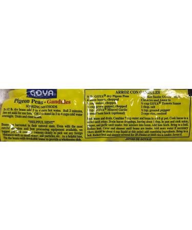 Goya Pigeon Peas 14 oz (Pack of 6) - Gandules 14 oz Bags - Authentic Hispanic Ingredient - Buy Online on GoSupps.com