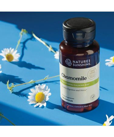 Nature's Sunshine Chamomile Capsules - 100 Count - Organic Relaxation and Calming Supplement - Buy Online on GoSupps.com