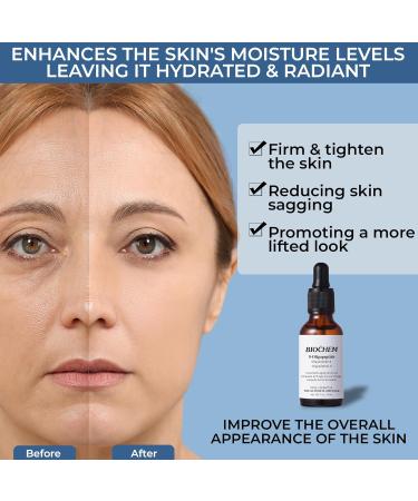 BIOCHEM 8-Oligopeptide Facial Anti-Aging Ampoule - Reduce Wrinkles & Firm Skin | Hydrating & Lifting | 1.01 fl. oz / 30 ml - Buy Online on GoSupps.com