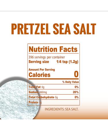 Pretzel Sea Salt - Premium All Natural Coarse Topping for Pretzels, Bagels & Breads - 1 lb pack by Sea Salt Superstore - Buy Online on GoSupps.com