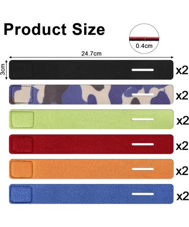 Royouzi 12-Piece Fishing Rod Straps Adjustable Velcro Tapes in 6 Colors for Fishing Rods Badminton Rackets & Golf Clubs | Durable & Secure Climbing Closure - Buy Online on GoSupps.com