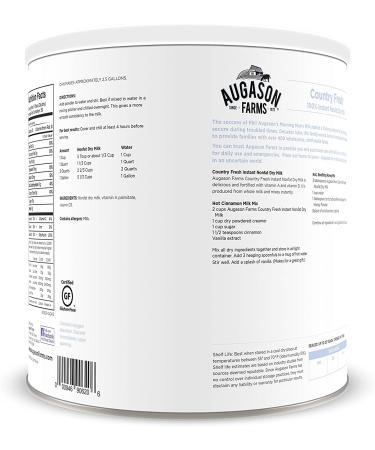 Augason Farms 5-90620 Country Fresh Instant Nonfat Dry Milk 1 lb 13 oz - 100% Real | High-Quality Dairy Product - Buy Online on GoSupps.com
