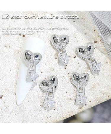 Enchanting 3D Bow Heart And Butterfly Chains Zircon Lovely Manicures Nails Art Decoration Y905 - Buy Online on GoSupps.com