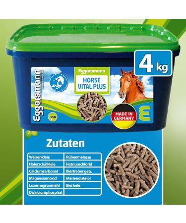 EGGERSMANN Horse Vital Plus 4 kg - Mineral-Rich Vitamin Feed for All Horses - Optimal Care & Supplement  - Buy Online on GoSupps.com