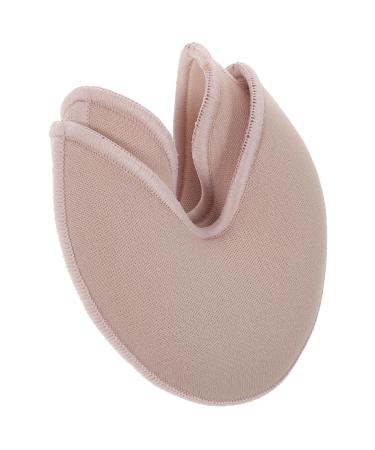 FRCOLOR 1 Pair Foot Toe Protector Toe Topper Cover Pointe Shoe Elastic Yoga Sock Shoes Foam Toe Cap Protectors for Shoes Dance Socks Ballet Pointe Shoes Pointe Toe Pads Slippers Toe Sleeve Beige 10X9.5cm