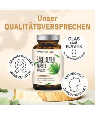 Buy Braineffect Saw Palmetto Extract 280mg - 180 Vegan Capsules No Magnesium Stearate German Quality 5% Phytosterols | High-Dose Saw Palmetto - Buy Online on GoSupps.com
