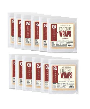 NUCO Cinnamon Coconut Wraps 5-Piece 70g Pack of 12