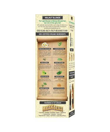 Indus Valley 100% Botanical Hair Color - Walnut Blonde | Natural Vegan & International Shipping - Buy Online on GoSupps.com