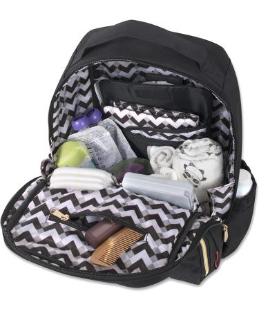Fisher Price Diaper Bag Backpack - Signature Collection  with Cell Phone and Tablet Pockets and Stroller Clips (Black) - Buy Online on GoSupps.com