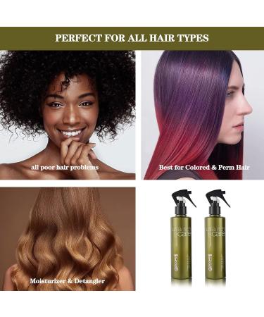 Bingocare Keratin Leave In Conditioner Spray - 1 Minute Hair Moisturizer with Argan Oil Vitamin B5 Serum Heat Protectant Perfume Mist for Anti-Frizz Strengthening 8.5 Fl Oz (Pack of 1) - Buy Online on GoSupps.com