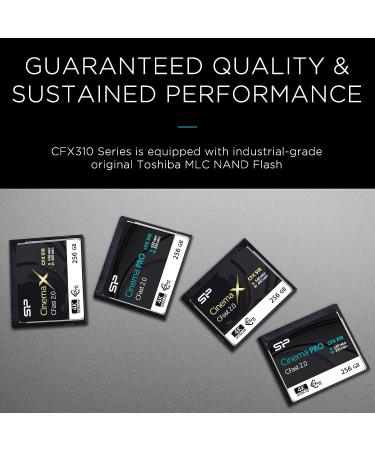 SP 256GB CFast2.0 CinemaPro CFX310 Memory Card  3500X and up to 530MB/s Read  MLC  for Blackmagic URSA Mini  Canon XC10/1D X Mark II and More - Buy Online on GoSupps.com