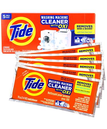 Washing Machine Cleaner by Tide for Front and Top Loader Washer Machines, 5ct Box (Packaging May Vary) Washing Machine Cleaner Pack of 5