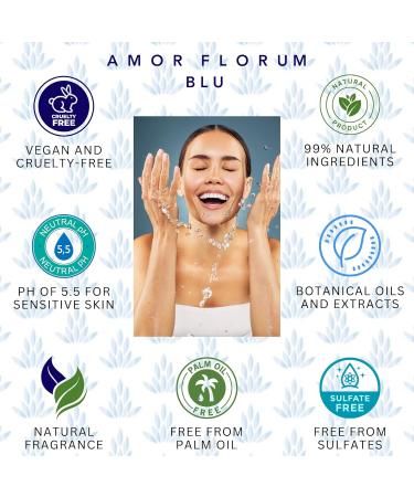 99% Natural FACIAL SOAP GEL - With ALOE VERA GREEN TEA & CITRUS - 250ml - by AMOR FLORUM BLU. Sulfate Free Paraben Free. Gently Cleanses. PH 5.5 for Sensitive Skin. Concentrated. - Buy Online on GoSupps.com