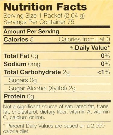 NOW Foods Xylitol Sweetener Packets - 75 Count, Non-GMO, 1/3 Fewer Calories, Sugar Substitute - Buy Online on GoSupps.com
