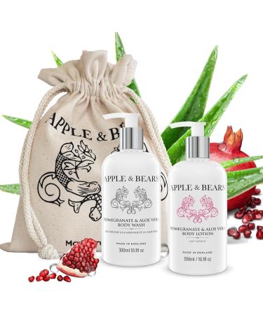 Luxury Pomegranate & Aloe Vera Gift Set - Body Wash & Lotion 300ml | Premium Skincare for All Skin Types - Buy Online on GoSupps.com