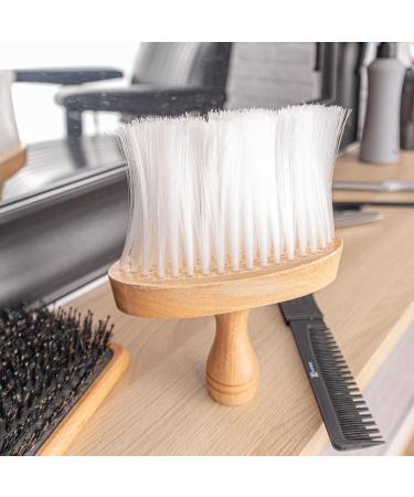 Kobe Professional Hairdressing Wooden Neck Brush - Gentle Feathery Bristles for Precision Cleaning - Lightweight and Compact Design for Professional and Home Use - Buy Online on GoSupps.com