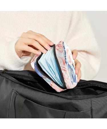GIAPB Period Bag - Bird Roses Flower Color | Sanitary Napkin Storage & Travel Makeup Pouch - Buy Online on GoSupps.com