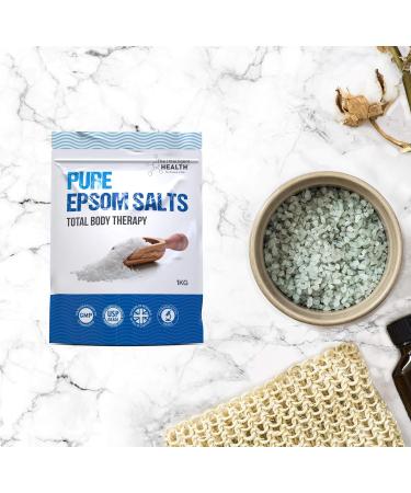 Epsom Salt Bath Soak | Pure Magnesium Sulphate Crystals (1 kg) - Buy Online on GoSupps.com