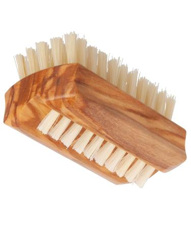 Redecker Natural Pig Bristle Travel Nailbrush with Waxed Olive Wood Handle - 2-1/4-Inches - Buy Online on GoSupps.com