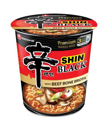 Nongshim Shin Black Noodle Soup, Spicy, 3.5 Ounce (Pack of 6) Spicy 3.5 Ounce (Pack of 6)