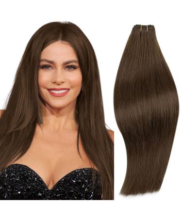 Runatur treats real hair brown smooth real hair 40cm real hair treat extensions brown hair extension 100g real hair brawl for sewing brown straight human hair #4 40cm 2-trusts #4 - Buy Online on GoSupps.com