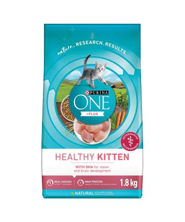 Purina ONE +Plus Dry Kitten Food Chicken - 1.8 kg Bag