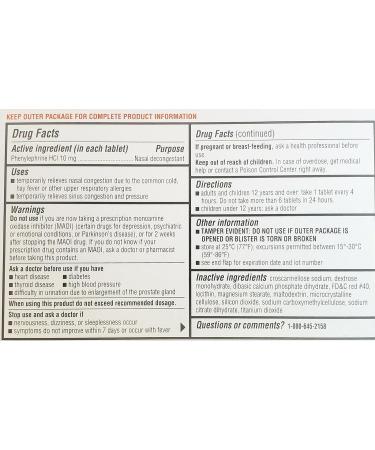 Sudogest PE Nasal Decongestant 10mg Tablets 108ct - 3 Pack by Major Pharmaceuticals - Buy Online on GoSupps.com