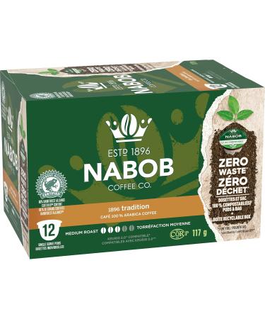 Nabob 1896 Tradition Coffee 100% Compostable Pods 117g (6 Boxes of 12 Pods) 1896 Tradition 12 Count (Pack of 6) - Buy Online on GoSupps.com