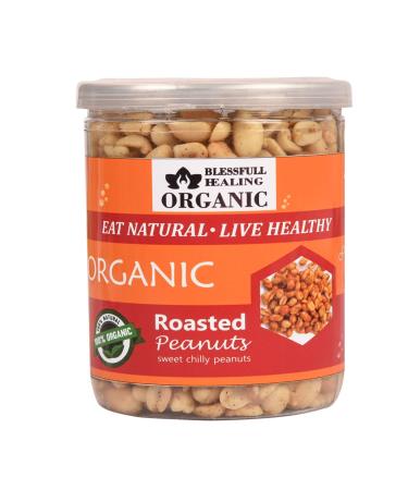 Blessfull Healing Organic Natural Vegan Sweet Chilly Roasted Peanuts Crunchy Healthy Snacks 250 Gram