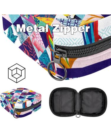 Portable Women's Binding-Up Bags | Menstrual Cup Bags & Feminine Insert Bags for Teens | Colorful Flamingo & Geometry Designs - Buy Online on GoSupps.com