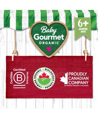 Baby Gourmet Organic Puree Baby Food Pouches - Cherry Banana & Spinach - No Added Sugar Or Salt Non GMO No Fillers Gluten Free Kosher (128ml) 12 Pack - Buy Online on GoSupps.com