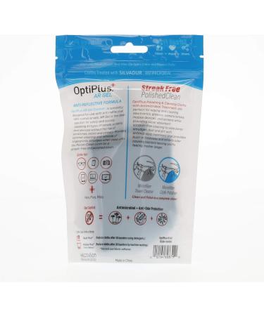 OptiPlus Anti-Reflective Gel Lens Cleaner & Microfiber Cloth | Streak-Free Glasses Cleaner for Crystal Clear Vision - Buy Online on GoSupps.com