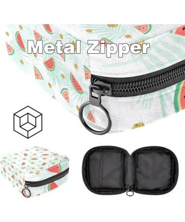 Stylish Gold Glitter Women's Napkin Storage Pocket & Watermelon Menstrual Cup - Portable Storage Bags for First Period & Females - Buy Online on GoSupps.com