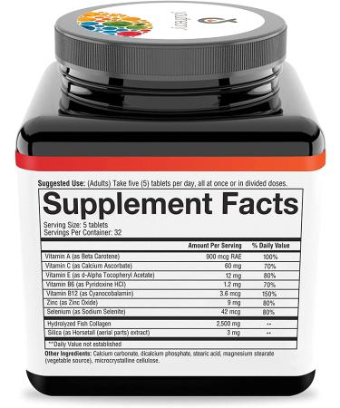 Youtheory Marine Collagen with 18 Amino Acids - 160 Count for Youthful Skin & Joint Support - Buy Online on GoSupps.com