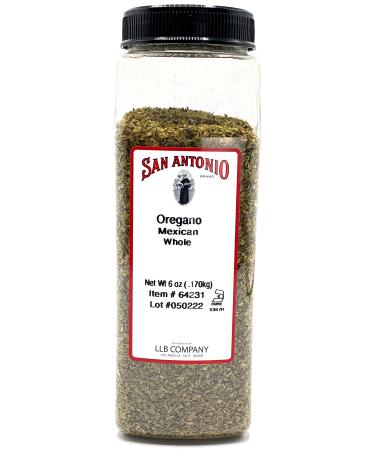San Antonio Dried Whole Mexican Oregano Leaves, Premium Restaurant Seasoning Spice 6 Ounce