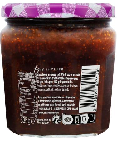 Bonne Maman - Intense Fig Jam - Rich in Fruits and less sweet - 335g - Buy Online on GoSupps.com