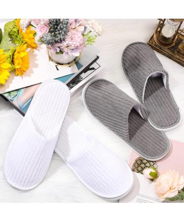SATINIOR 18 Pairs Disposable Closed Toe Unisex Slippers - Soft Coral Fleece for Hotel, Travel, Nail Salon - Multicolor, Size 2.5-3 - Buy Online on GoSupps.com